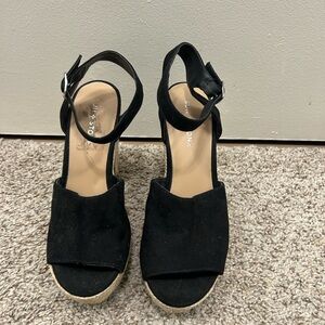 Stylish Black Suede Women's Sandals